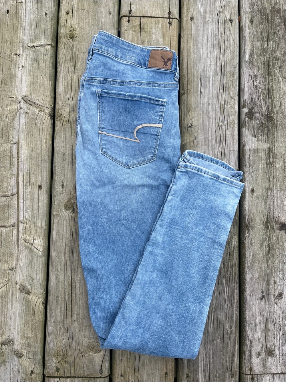 American Eagle Outfitters Women's Skinny Jeans Super Stretch Size 10 extra long